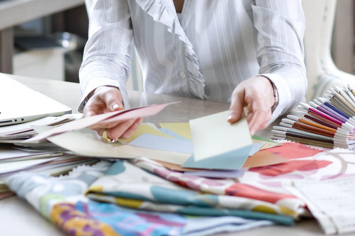 Selección de textiles y colores