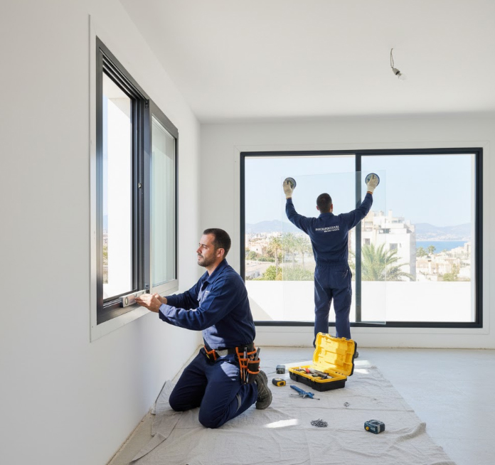 Ventana PVC en comedor Mallorca