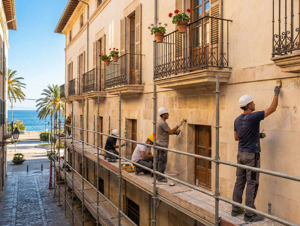 restauración de fachadas en mallorca - Multiservicios Mallorca